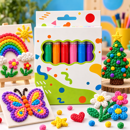 Topacme® 3D reljefne umjetničke olovke – set od 6 boja – 1