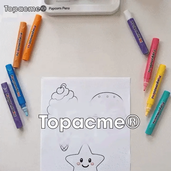 Topacme® 3D reljefne umjetničke olovke – set od 6 boja – 2