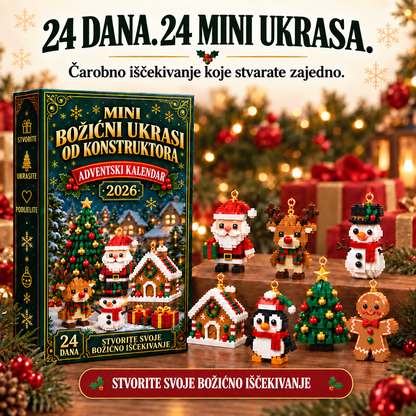 Adventski kalendar s 24 mini božićna ukrasa za slaganje – 1