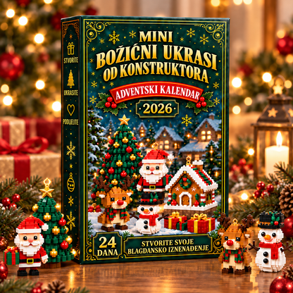 Adventski kalendar s 24 mini božićna ukrasa za slaganje – 2