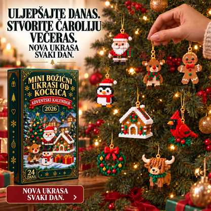 Adventski kalendar s 24 mini božićna ukrasa za slaganje – 4