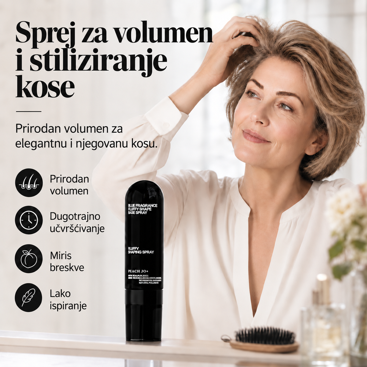 Sprej za volumen i oblikovanje kose s mirisom breskve – 90 ml – 1
