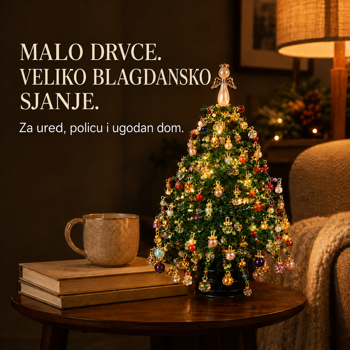 Svjetleće sezonsko stolno drvce uradi sam – 5 dizajna – 3