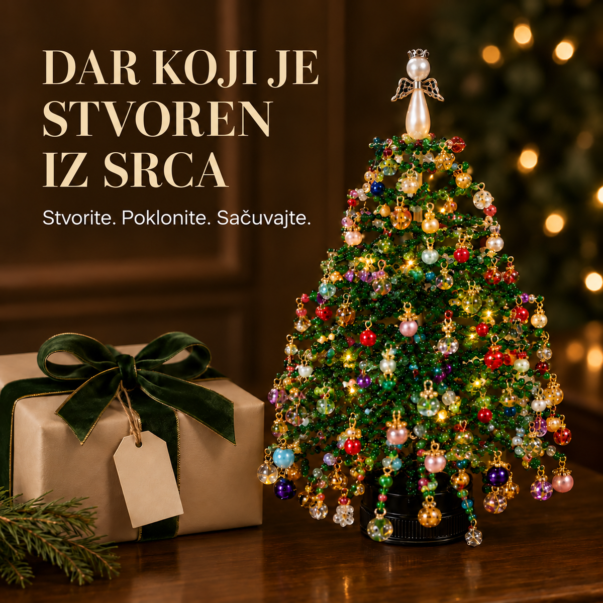 Svjetleće sezonsko stolno drvce uradi sam – 5 dizajna – 5